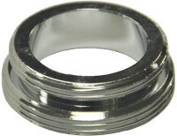 (image for) Danco 10520 Series Aerator Adapter, For: 15/16 Male Thread Devices, 15/16-27 x 55/64-27 in, Male, Brass, Chrome Plated