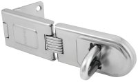 (image for) Master Lock 720DPF Latching Hasp, 6-1/4 in L, 1/2 in W, Steel, Zinc, 7/16 in Dia Shackle