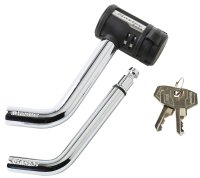 (image for) Master Lock 2866DAT Receiver Lock, For: 1/2 in and 5/8 in Receivers, Stainless Steel, Black/Silver