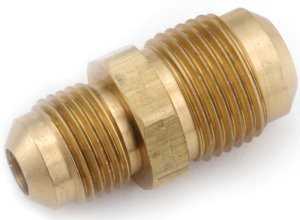 (image for) Anderson Metals 754056-0806 Tube Reducing Union, 1/2 x 3/8 in, Flare, Brass