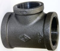 (image for) ProSource 11A3/4X1/2B Pipe Tee, 1/2 x 3/4 x 3/4 in, Threaded, Malleable Iron, SCH 40 Schedule, 300 PSI Pressure