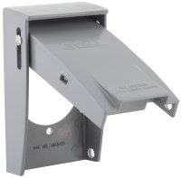 (image for) Hubbell 5030-0 Cover, 2-5/32 in Dia, 4-1/2 in L, 2-3/4 in W, Aluminum, Gray, Powder-Coated