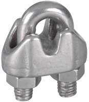(image for) National Hardware 4230BC Series N830-312 Wire Cable Clamp, 1/8 in Dia Cable, 7/8 in L, Malleable Iron