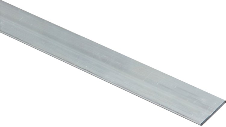 (image for) National Hardware N247-189 Flat Bar, 3/4 in W, 48 in L, 1/16 in Thick, Aluminum, Mill