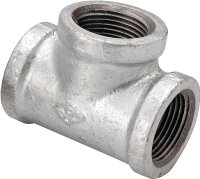 (image for) ProSource 11A-3/8G Pipe Tee, 3/8 in, FIPT, Malleable Steel, SCH 40 Schedule, 300 psi Pressure