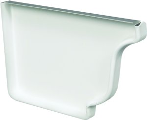 (image for) Amerimax 27005 Gutter End Cap, 5 in L, Aluminum, White