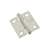 (image for) National Hardware N276-956 Door Hinge, 1-1/2 in W Frame Leaf, Stainless Steel, Stainless Steel, Full Mortise Mounting