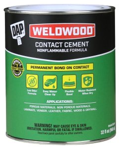 (image for) DAP 25332 Contact Cement, Liquid, Slight, White, 1 qt, Can