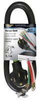 (image for) PowerZone ORR628204 Power Supply Range Cord, 6, 8 AWG Cable, 4 ft L, 50 A, 250 V, Black