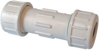 (image for) B & K 160-106 Double Seal Coupling, 1-1/4 in, Compression, PVC