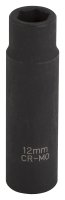 (image for) Vulcan MT6580210 Deep Impact Socket, 12 mm Socket, 1/2 in Drive, Deep Drive, 6-Point, Chrome Molybdenum Steel
