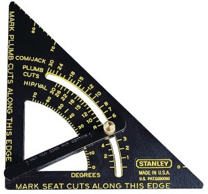 (image for) STANLEY Quick Square Series 46-053 Layout Tool, Aluminum, 6-3/4 in L