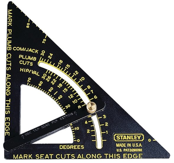 (image for) STANLEY Quick Square Series 46-053 Layout Tool, Aluminum, 6-3/4 in L