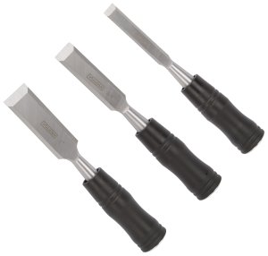 (image for) Vulcan JL13210 Chisel Set, 3-Piece, Steel/Wood, Polished, Black