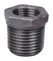 (image for) ProSource 35-1/2X3/8B Pipe Bushing, 1/2 x 3/8 in, MIP x FIP, Malleable Iron, SCH 40 Schedule, 300 psi Pressure