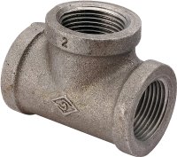 (image for) ProSource 11A-1/2B Pipe Tee, 1/2 in, Threaded, Malleable Iron, SCH 40 Schedule, 300 PSI Pressure