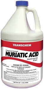 (image for) Sunbelt Chemicals MA1 Muriatic Acid, Liquid, Acrid, Pungent, Clear, 1 gal, Bottle