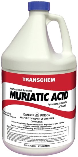 (image for) Sunbelt Chemicals MA1 Muriatic Acid, Liquid, Acrid, Pungent, Clear, 1 gal, Bottle