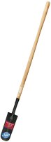 (image for) BULLY Tools 72530 Drain Spade, 5-1/4 in W Blade, 12 ga Gauge, Steel Blade, Wood Handle, 45 in L Handle