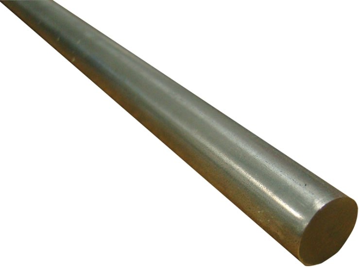 (image for) K & S 87147 Decorative Metal Rod, 1/2 in Dia, 12 in L, Stainless Steel