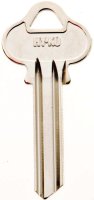 (image for) Hy-Ko 11010L4 Key Blank, Brass, Nickel, For: Lockwood Cabinet, House Locks and Padlocks, L4 Key Number