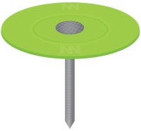 (image for) Stinger 0135073 Cap Nail, 1-1/4 in L, Flat Head, 12 ga, Plastic/Steel, 2000/BX