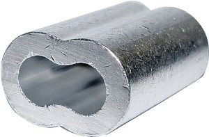 (image for) Campbell 7670814 Cable Ferrule, For: 3/32 in Rope, 3/32 in Dia Cable, Aluminum, 50/PK