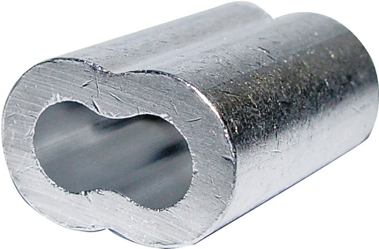 (image for) Campbell 7670814 Cable Ferrule, For: 3/32 in Rope, 3/32 in Dia Cable, Aluminum, 50/PK