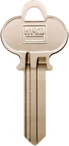 (image for) Hy-Ko 11010ER1 Key Blank, Brass, Nickel, For: Earle Cabinet, House Locks and Padlocks
